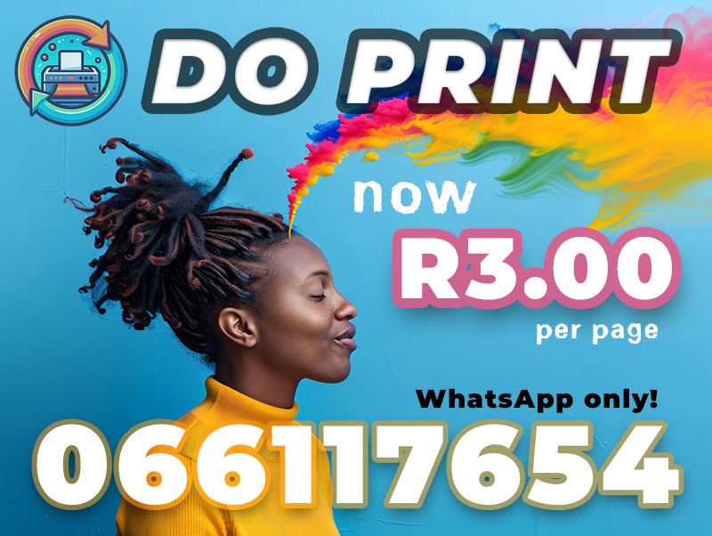 R3 PER PAGE @ Mbazwana Print Shop